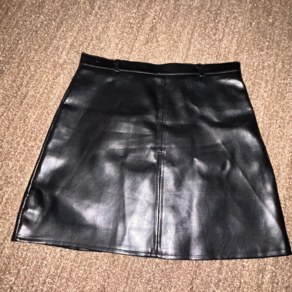 Gucci Black Leather Skirt